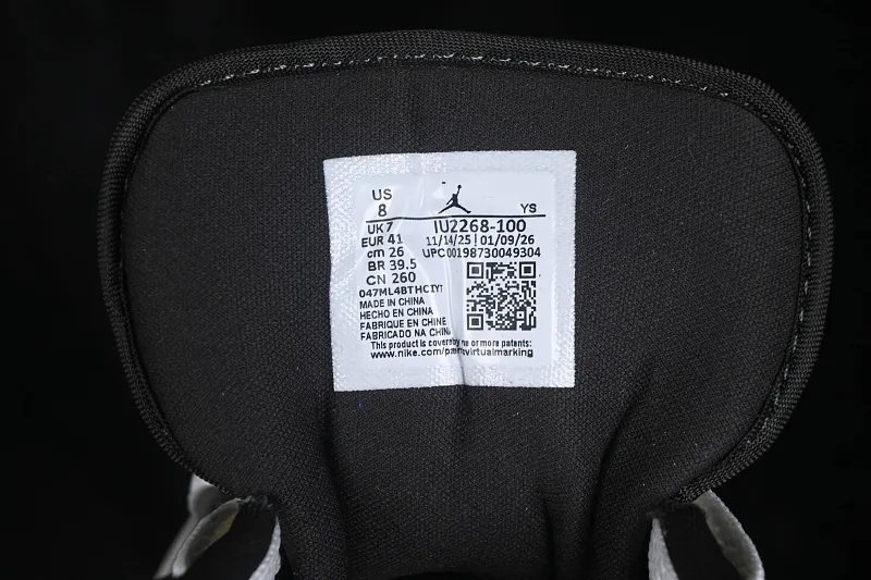 All categories Air Jordan Jordan series basketball shoes Air Jordan 1 Low G version pure original Air Jordan 1 Low AJ1 Joe 1 white gray burst pattern low-top retro cultural basketball shoes IU2268-100